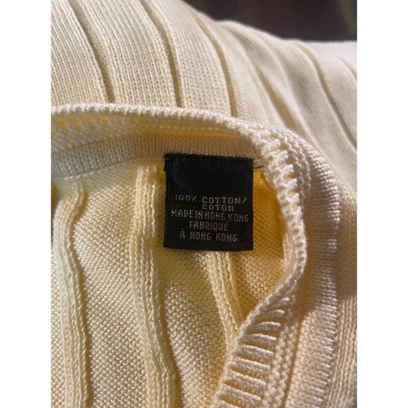 Bobby Jones Sleeveless V-Neck Vest Yellow 100% Cotton Sweater Men's Size 2XL - Picture 3 of 7